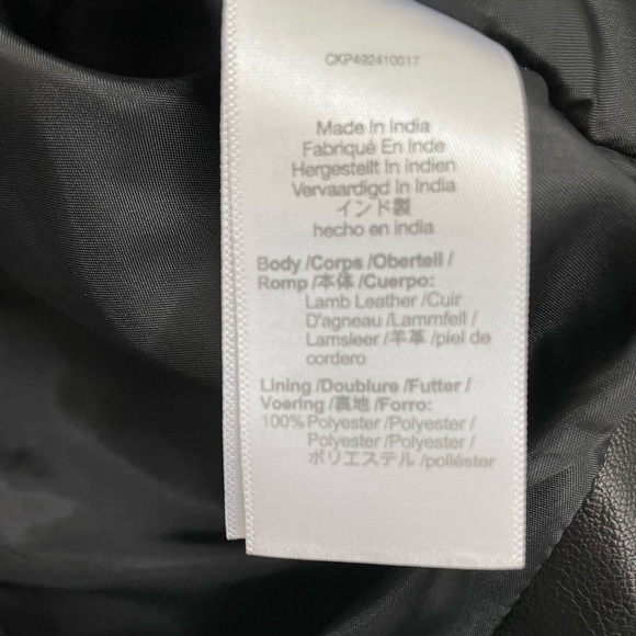 Madewell Black Cropped Leather Bomber Jacket - Picture 8 of 8